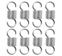 VooGenzek 8 PCS 2.5 * 20 * 50 mm Extension Spring, Stainless Steel Tension Spring with Hooks, Open Dual Hook Tension Spring, for Tents, Awnings, Trampoline