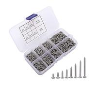 VooGenzek 800 PCS M2 Cross Head Self Tapping Screws, Small Screw Carbon Steel Screws, for Plastic Wood Soft Metal (Silver Miniature)
