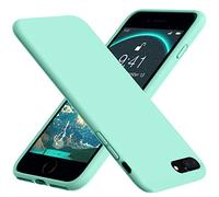 Vooii for iPhone 8 Plus/7 Plus Case, Soft Silicone Gel Bumper Case with Microfiber Lining - Hard Shell Shockproof Full-Body Protective Cover - Sea Blue