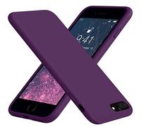 Vooii for iPhone 8 Plus /7 Plus Case, Soft Silicone Gel Bumper Case with Microfiber Lining - Hard Shell Shockproof Full-Body Protective Case Cover - Grape