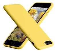 Vooii for iPhone 8 Plus/7 Plus Case, Soft Silicone Gel Bumper Case with Microfiber Lining, Hard Shell Shockproof Full-Body Protective Case - Yellow