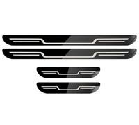 VOOIV 4Pcs Car Door Sill Protecto for Jeep Patriot/Renegade/Wagoneer/Wrangler/Cherokee/Grand Commander/Liberty, Stainless Steel Kick Plates Guard Cover Welcome Pedal Scuff Guard Strips Accessories