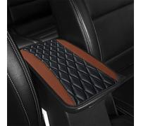 VOOIV Car Armrest Pad for Audi Q2 Q3 Q3 Sportback / Q5 SQ5 / Q5 SQ5 Sportback / Q7 SQ7 / Q8 SQ8, Leather Waterproof Center Console Arm Rest Mat Protective Pad Car Interior Accessories,H Coffee