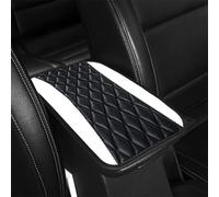 VOOIV Car Armrest Pad for Audi Q2 Q3 Q3 Sportback / Q5 SQ5 / Q5 SQ5 Sportback / Q7 SQ7 / Q8 SQ8, Leather Waterproof Center Console Arm Rest Mat Protective Pad Car Interior Accessories,C White