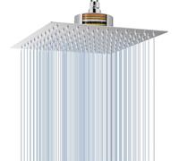 Voolan Rain Shower Head with Filter, High Flow Large Rainfall Shower Heads Made of Stainless Steel, Waterfall Filtered Showerhead for Hard Water (10" Chrome)