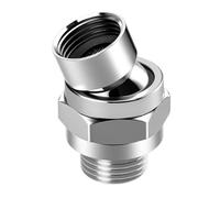 Voolan Solid Metal Shower Head Swivel Ball Adapter, Adjustable Pivot Ball to Adjust Showerhead Angle, Universal Connector Joint Fits Fixed Hand Held Rain Shower Heads Extension Component