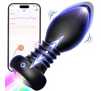 Vooloka Male Sex Toys for Men Anal Plugs, Anal Toys 10 Thrusting & 10 Vibrating Butt Plug, Anal Toy But Plug Prostate Massager Buttplug Male Vibrator Gay Adult Sex Toys4mens UK Anal Vibrators
