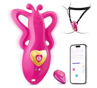Vooloka Clitoral Orgasm Vibrator Sex Toys with Tanga for BDSM Fun, APP Remote Control Vibrators with 9 Vibrating, Sex Toyscouples for Women Couples Set, Wearable Panty Vibabrator Toýs Woman Sets Pink