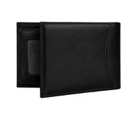 Voolup Top Grain Leather Wallet for Men | RFID Blocking Slim Bifold, 12 Card Slots, 2 ID Windows | Premium Leather, Durable & Ideal Gift for Father’s Day, Birthdays & Anniversaries, Black, Classic
