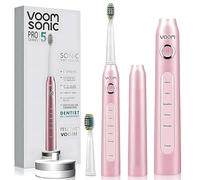Voom Sonic Electric Toothbrush - Bathroom Essentials & Travel Essentials - Ultrasonic Electric Toothbrush for Adults - USB Rechargeable 40,000 Strokes per Minute - 5 Speeds