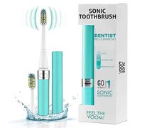 Voom Sonic Go 1 Series Travel Electric Toothbrush | Battery Operated Sonic Toothbrush for Adults & Kids, Dentist Recommended, Blue