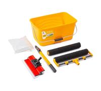 VOOMEY 10PC 18 Inch Paint Roller Set,16" Drywall Skimming Blade 16in/40cm,Large Paint Bucket, 18" Paint Roller Frame with 3.3 ft Paint Roller Extension Pole,Acting on Gyprock/WallBoard/Plasterboard