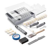 VOOMEY 17 Piece Paint Roller Kit - Paint Rollers 9"4", Paint Roller Frame，Paint Trays, Microfiber Roller Cover, Paint Kit for House Painting,Paint Brushes for Painting Walls