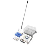 VOOMEY 20pc Paint Roller Kit Extension Pole 9" Tray 4" Brush Complete Wall Set