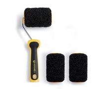 Voomey 3 Pcs 4 Inch Drywall Compound Roller Cover with 1 Pcs Paint Roller Frame, Drywall Texture Brush, Suitable for Covering Wall and Ceiling Surfaces