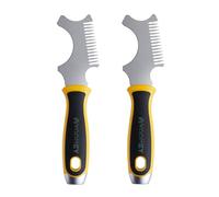 VOOMEY 5-in-1 Brush Roller Cleaner Tool (2-Pack),Heavy-Duty Metal Paint Brush Comb with Hammer Base for Painting Pros & DIYers