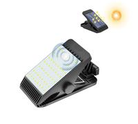 voominhtec Clip On Solar Lights Outdoor, 48 LEDs Motion Sensor Lights, Battery Replaceable, 3 Modes, 3 Mounting Ways, IP65 Waterproof Security Light for Fence, Wall, Garage, Patio Umbrella (1Pack)