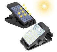 voominhtec Clip On Solar Lights Outdoor, Motion Sensor Lights, Battery Replaceable, 3 Light Modes, 3 Mounting Ways, IP65 Waterproof Security Light for Fence, Wall, Garage, Patio Umbrella (2Pack)