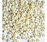 VOOMOLOVE 1000 PCS Cream Coloured 6x9mm Pony Beads for Bracelets, Hair Braids, and Crafts - Plastic Hair Beads (Cream Coloured-1000)