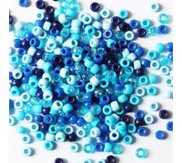VOOMOLOVE 1000 PCS Dark Blue Mix 6x9mm Pony Beads for Bracelets, Hair Braids, and Crafts - Plastic Hair Beads (Dark Blue Mix-1000)