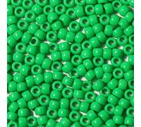 VOOMOLOVE 1000 PCS Green 6x9mm Pony Beads for Bracelets, Hair Braids, and Crafts - Plastic Hair Beads (Green)