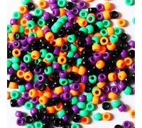 VOOMOLOVE 1000 PCS Orange Mix 6x9mm Pony Beads - Bracelet & Hair Braids Beads for Crafts