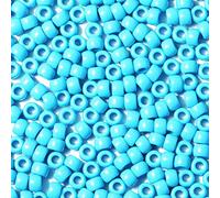 VOOMOLOVE 1000 PCS Pale Blue 6x9mm Pony Beads for Bracelets, Hair Braids, and Crafts - Plastic Hair Beads (Pale Blue)