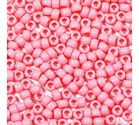 VOOMOLOVE 1000 PCS Pink 6x9mm Pony Beads - Bracelet & Hair Braids Beads for Crafts