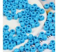 VOOMOLOVE 1000 PCS Sky Blue Pony Beads for Bracelets, Hair Braids, and Crafts - Plastic Hair Beads 6x9mm