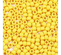 VOOMOLOVE 1000 PCS Yellow 6x9mm Pony Beads - Bracelet & Hair Braids Beads for Crafts