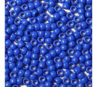 VOOMOLOVE 1000PCS Blue Pony Beads - Bracelet & Hair Braids Beads for Crafts - Plastic 6x9mm