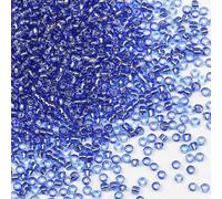 VOOMOLOVE Bulk Seed Beads 110g (3500pcs) 3mm 8/0 Blue Glass Craft Beads for Jewelry Making