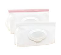 VOONGOR Baby Portable Wipe Dispenser, Reusable & Refillable Wet Wipe Pouch, Travel Wipes Holder & Case, Lightweight Flushable Diaper Wipes Container (Milk White)