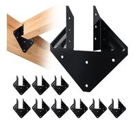 VOONKE Black Hurricane Ties for Rafters Roof Truss Timber Connection Fits 2x4, 2x6 Truss to Rafter Connectors for Hurricane Truss Hangers,Rafter Brackets,Joist Hanger,Hurricane Clips (10PCS)