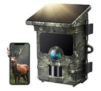 VOOPEAK 2025 Upgraded Solar Trail Camera - 100MP 4K 30FPS WiFi Trail Camera with 850nm Night Vision, 120° Wide-Angle Motion Activated Game Cam, 0.1s Trigger, IP66 Waterproof for Wildlife Monitoring