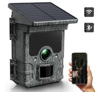 VOOPEAK Solar Wildlife Camera - 85MP 4K UHD 30fps WiFi Bluetooth Trail Camera with Night Vision 120° Motion Activated 0.1s Trigger Time IP66 Waterproof for Wildlife Monitoring