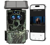 VOOPEAK Wildlife Camera Wifi, Dual Lens 4K 60MP Solar Trail Camera with Starlight Night Vision Motion Activated, 0.1s Trigger, 2" Display, IP66 Waterproof