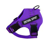 voopet Service Dog Harness, Emotional Support Pet Vest Harness, Reflective Breathable and Adjustable No-Pull ESA Dog Harness for Small Medium Large Dogs (with 4 PCS Removeable Tags)