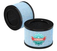 VOOPNU 2-Pack 4-in-1 H13 True HEPA Replacement Filter, with Efficiency Activated Carbon, for Pet Hair, Odors, Pollen, Smoke, Blue