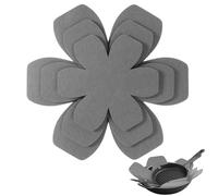 VOOSFSIE 6 Pcs Gray Pan Protectors, Pot Pan Separators for Stacking, 3 Different Sizes, Felt Non-Slip Pot Dividers Pads, Pans Saucepan Protectors for Stacking Cookware in Kitchen Cupboard