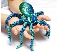 VOOSUN Amazing 3D Printing Toy Octopus Fidget Toy Autism Hyperactivity Disorder 3D Printing Gift DIY Creative Deep Sea Octopus Toy Home Decoration Festival Birthday Gift (Blue Green Gradient)