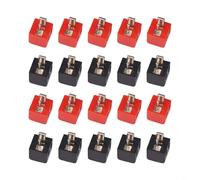 Vootnifig 2Pin DIN Speaker Adapters for Audio Video Connectors with Screw Connections 20PCS Red Black Terminal Block for Home Theater Sound Systems TV