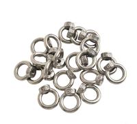 Vootnifig 304 Stainless Steel M6 Lifting Eye Nuts - 20 Pack Threaded Female Nuts with Round Ring for Industrial Hoisting Machinery (60kg Max Load)