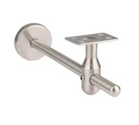 Vootnifig 304 Stainless Steel Stair Handrail Bracket Wall Support Adjustable Bannister Balustrade Silver For Home Stairs Railing(flat)
