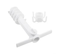 Vootnifig Beach Umbrella Sand Anchor Hook Set with Screw Stand Holder for Secure Shade on Sand, Simple Installation, Long Lasting White Plastic(1 Set)