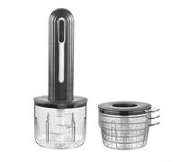 Vootnifig Electric Meat Grinder Small Food Processor Chopper for Garlic Vegetable With 3 Cups USB Powered Kitchen Gadget(Black)