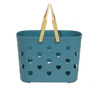 Vootnifig Portable Shower Tote Organizer Basket with Handle for Gym Camping Garden Bathroom Storage 4 Colors(Blue)