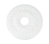 Vootnifig Round PU Ceiling Medallion Light Cover, Long Lasting Decorative Lamp Base for Concealing Ceiling Imperfections, White 26cm(35cm)