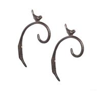 Vootnifig Sturdy Iron Garden Wall Hook for Plants Black | Charming bird silhouette, cast iron build, holds lanterns, 2-pack value, rustic garden decor