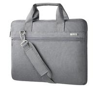 Voova Laptop Bag 17.3 Inch, Waterproof Case with Shoulder Strap, Grey | Waterproof Oxford case with soft lining, thick foam, storage pockets, adjustable strap and handle for 17-17.3 inch laptops.